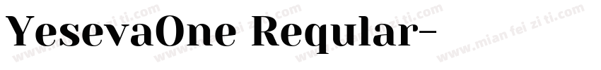 YesevaOne Reqular字体转换